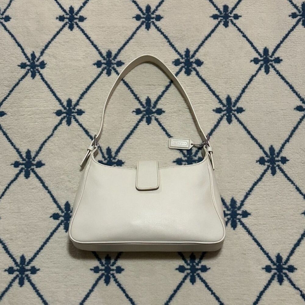 Vintage Coach 7789 2000 Y2K Hampton Hobo Shoulder Bag - Ivory